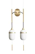Applique suspendue Duo Grand Fleur de Kaolin - Designheure