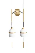 Applique suspendue Duo Moyen Fleur de Kaolin - Designheure