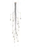 Lustre 18 Fleur de Kaolin - fils gris sombre - Designheure
