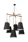 Chandelier 6 LuXiole Asymmetric - Black / White - Designheure