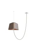 Decentered pendant light Grand Nuage - Pink copper - Designheure