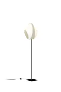 Floor lamp Moyen Reef - White and Beige satin - Designheure