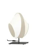 Table lamp Moyen Reef - White and Beige satin - Designheure