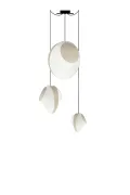 Chandelier 3 Mixed Reef - White and Beige satin - Designheure
