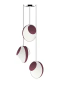 Lustre 3 Grand Reef - Blanc et Bordeaux - Designheure