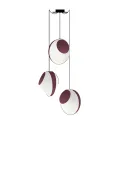 Lustre 3 Moyen Reef - Blanc et Bordeaux - Designheure