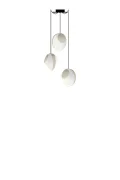 Chandelier 3 Petit Reef - White and Beige satin - Designheure