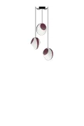 Lustre 3 Petit Reef - Blanc et Bordeaux - Designheure