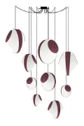 Lustre 9 Mixte Reef - Blanc et Bordeaux - Designheure