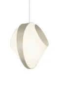 Pendant light Grand Reef - White and Beige satin - Designheure