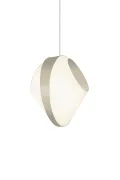 Pendant light Moyen Reef - White and Beige satin - Designheure