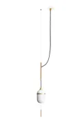 Suspension solo Grand Fleur de Kaolin - Fils gris sombre - Designheure