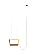 Pendant light Moyen Rectangle Eau de lumière - Solid oak - Designheure
