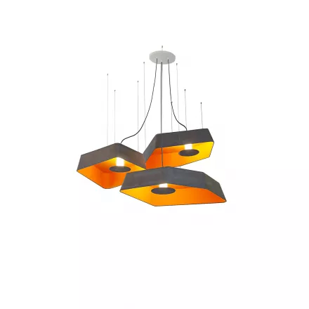 Suspension Trio Grand Nénuphar LED - Orange - Designheure