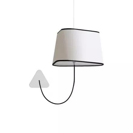 Pendant wall lamp Grand Nuage - White with Blacks borders Designheure