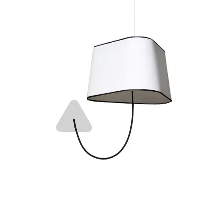 Pendant wall lamp Grand Nuage - White with Blacks borders Designheure
