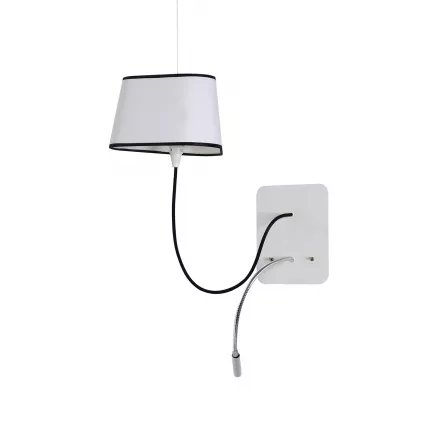 Pendant wall lamp LED Petit Nuage - White black border - Designheure