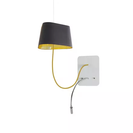 Pendant wall lamp led Petit Nuage - Grey and Gold - Designheure