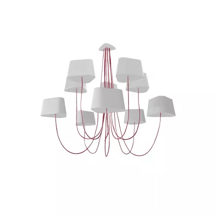 Chandelier 10 Grand Nuage - White diffusing - Designheure