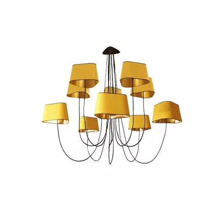 Lustre 10 Grand Nuage - Jaune Or