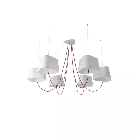 Lustre 6 Grand Nuage - Blanc Diffusant - Designheure