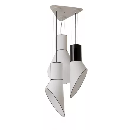 Lustre 3 Grand Cargo - Blanc Cylindres Blancs - Designheure