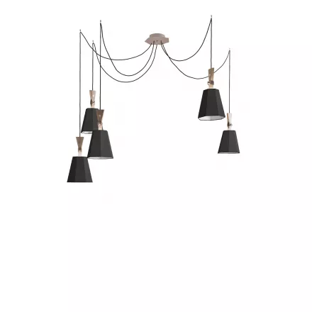 Lustre 5 Petit LuXiole - Noir/Blanc - Designheure