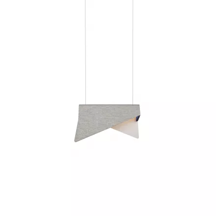 Pendant Light Small Mobula - Silvered - Felt Black/Blue - Designheure