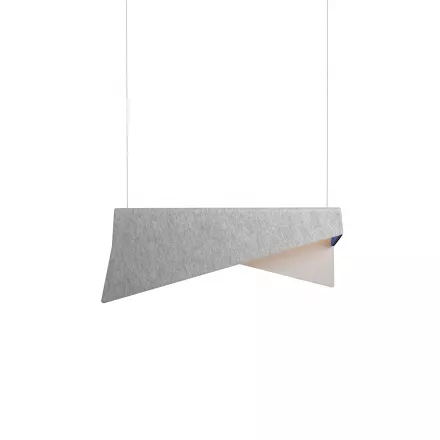 Pendant Light Large Mobula - Silvered - Felt Black/Blue - Designheure