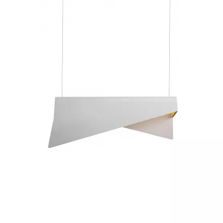 Pendant Light Large Mobula - White - Felt Orange / Yellow - Designheure