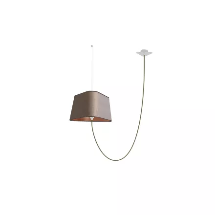 Decentered pendant light Grand Nuage - Pink copper - Designheure