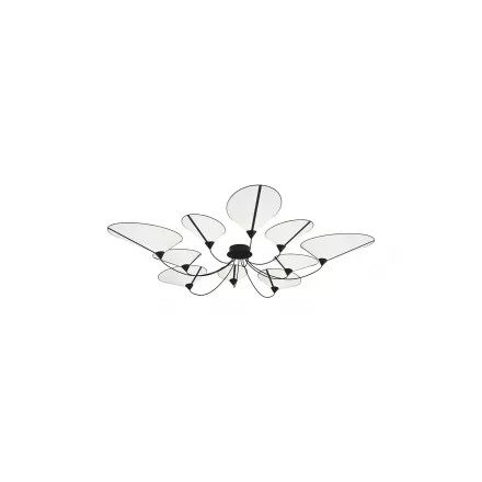 Ceiling lamp 10 Mixed Shield GM - White black border - Designheure