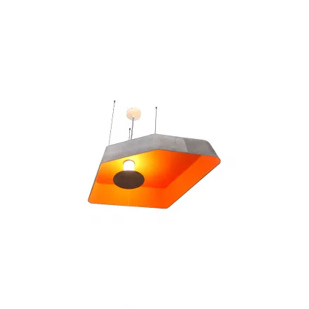 Suspension Petit Nénuphar système LED - Gris et Orange - Designheure