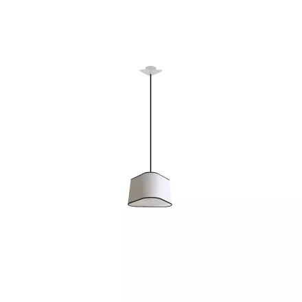 Pendant light Moyen Nuage - White & black border - Designheure