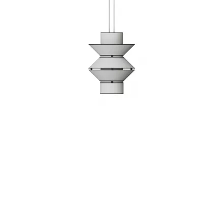 Suspension Petit Tower - Blanc bordure Noire - Designheure