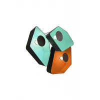 Applique Trio Petit Nénuphar LED - Turquoise / Orange - Designheure