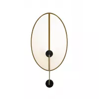 Wall lamp Grand Shield - White with Gold border - Designheure