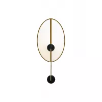 Wall lamp Moyen Shield - White with Gold border - Designheure