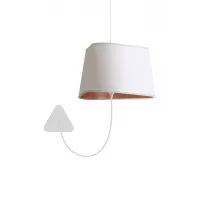 Pendant wall lamp Grand Nuage - White and Pink copper - Designheure
