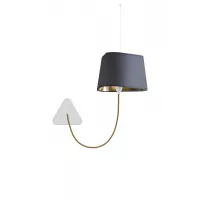 Pendant wall lamp Moyen Nuage - Grey and Gold - Designheure