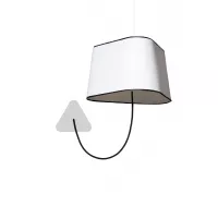 Applique Suspendue Grand Nuage - Blanc bordures Noires - Designheure