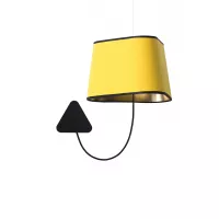 Applique Suspendue Grand Nuage - Jaune et Or - Designheure
