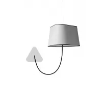 Pendant wall lamp Moyen Nuage - White with Blacks borders - Designheure