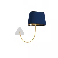 Pendant wall lamp Moyen Nuage - Navy blue and Gold - Designheure