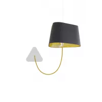 Pendant wall lamp Moyen Nuage - Grey and Gold - Designheure