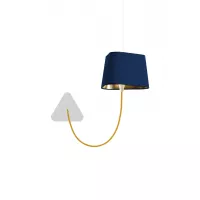Pendant wall lamp Petit Nuage - Navy blue and Gold - Designheure