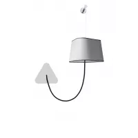 Wall lamp with fixed rod Petit Nuage - White - Designheure