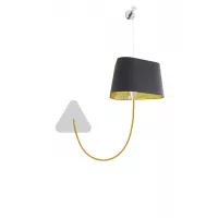 Wall lamp with fixed rod Petit Nuage - Grey and Gold - Designheure