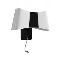 Applique liseuse LED Grand Couture - Blanc et Noir - Designheure