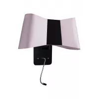 Applique liseuse LED Grand Couture - Rose pâle et Noir - Designheure